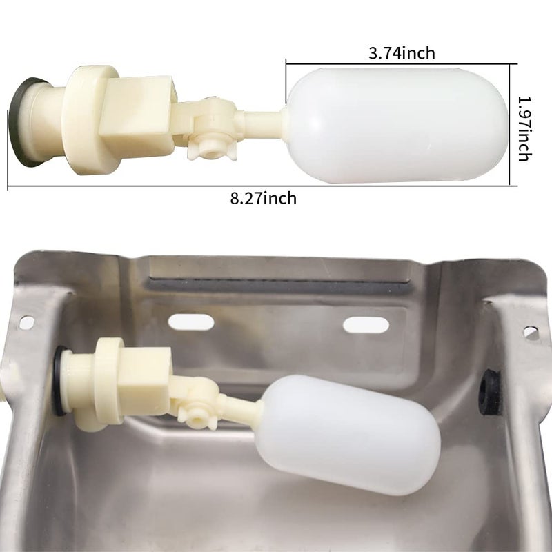 MODUODUO Automatic Horse Waterer Large Livestock Water Bowl 1.35Gal Stainless Steel Trough for Cattle Cow Pig Sheep Pet Dog - Image 4